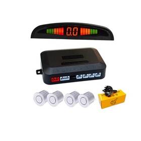 Aiuphing Kl322s Car Parking Sensors 4 Reverse Backup Sensor Kit With Led Silver