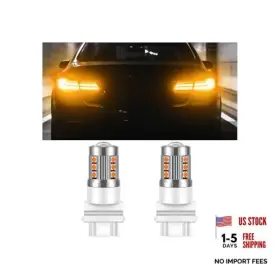 Anftdco-auto9 Anftdco 2pcs Car Led Turn Signal Bulbs Super Bright Waterproof Vehicle 3157 Yellow