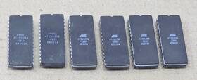Atmel At28c256-25di Lot Of 6 And At28c256-15di 256kbit Ceramic Dip-28 Ic
