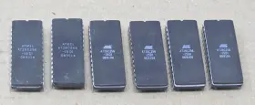 At28c256-15di Atmel At28c256-25di Lot Of 6 And 256kbit Ceramic Dip-28 Ic