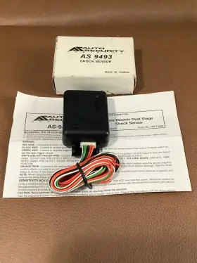 As-9493 Audiovox Prestige Universal Dual Zone Shock Sensor Can Be Used With Any Alarm