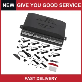 Automall Tech 676766918318 Reverse Backup Radar System Parking Sensor Rear 8 Sensors