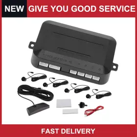 Automall Tech 679134674182 Vehicle Reverse Backup Radar System Parking Sensors 4 Sensor