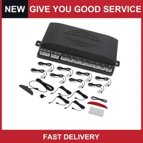 Automall Tech 683007473505 Reverse Backup Radar System Parking Sensor Front Rear Kit