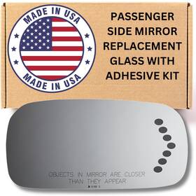 Autotruckmirrorsunlimited Psa0000b5168s Passenger Side Mirror Replacement Glass With Adhesive Pads For 2006-2008 Dts
