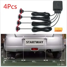 Bcsmmcar 433847133441 Flat Hidden Car Safety Parking Radar Backup Reverse Sensors Sensor System