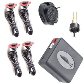 Bcsmmcar 929131166266 4 Flat Hidden Parking Sensors Car Reverse Backup Radar Sound Buzzer Alarm System