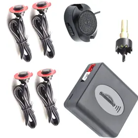 Bcsmmcar 929131166266 4 Flat Hidden Parking Sensors Car Reverse Backup Radar Sound Buzzer Alarm System