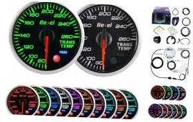 B52-ttck-f Bezel Auto Transmission Temp Gauge Kit 80-260 Black Indash Brushless Series 2