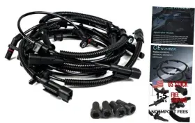Rmh-1045-bk-cs Bgqg 4 Pcs Front And Rear Abs Wheel Speed Sensor Compatible With Ram 1500 5013-2018