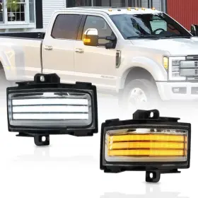 02-fba-17072226 Branded Led Side Mirror Marker Lamp For F0rd F150 F250 F350 F450 F550 Smoke Lens-f150