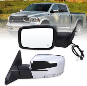 Branded 68096197af Left Driver Side Mirror Compatible With 2013-2018 Ram 1500 2500 3500 Pow