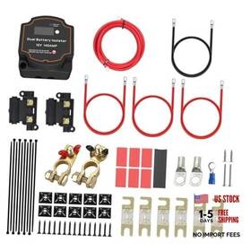 Bstenky Hml126 Dual Battery Isolator Kit 12v 140amp Split Charge Relay Smart Manual/auto