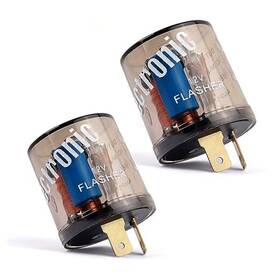 Carleef Qi-1401 2pcs 12v Flasher Relay Heavy Duty 2-pin Turn Signal Only For Repairing