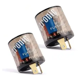 Qi-1401 Carleef 2pcs 12v Flasher Relay Heavy Duty 2-pin Turn Signal Only For Repairing