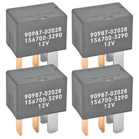 Casalytics Casa-02028 90987-02028 Automotive Relay Pack Of 4 - 30a 12vdc 4-pin Ac Replacement