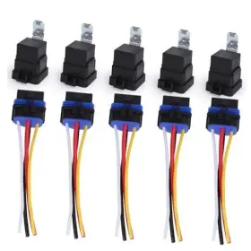 Txr004 Chtaixin 4-pin 40/30amp 12v Dc Waterproof Relay With Harness - Heavy Duty 12 Awg Tinned