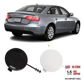 Czshiyue Amz-tcg-ad-0812a4-yin-hr Car Rear Bumper Tow Hook Cover Fit For Audi A4 B8 Silver Right Passenger Side