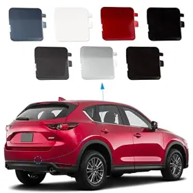 Amz-tcg-mzd-1720cx5-bai-hr Czshiyue Rear Bumper Tow Hook Cover Towing Eye Cap Fit For White Right Passenger Side