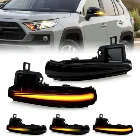 Mirror-010 D-lumina Sequential Led Side Mirror Turn Signal Lights Smoked Lens For Rav4 2