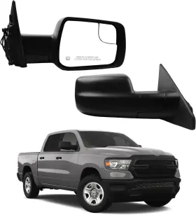 68276498ah Dasbecan Right Passenger Side Mirror Compatible With 2019-2024 Ram 1500 Power Heated
