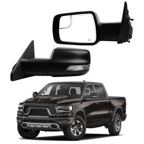 Dasbecan 68462769ab Left Driver Side Mirror Compatible With 2019-2024 Ram 1500 Rearview