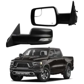 68462769ab Dasbecan Left Driver Side Mirror Compatible With 2019-2024 Ram 1500 Rearview