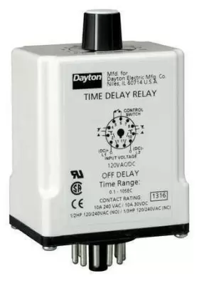 1egc5 Dayton Sinfuntimedelayrelay 120vac/dc 11pins 190735137871