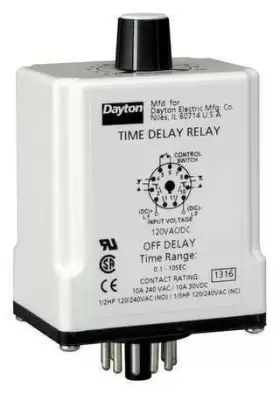 1egc6 Dayton Sinfuntimedelayrelay 120vac/dc 11pins 190735137888