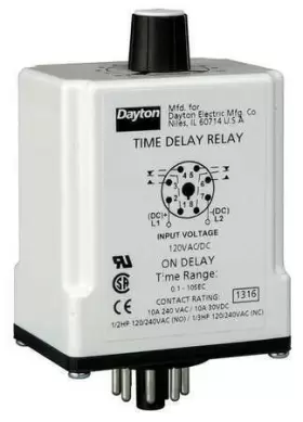 24ep09 Dayton Sinfuntimedelayrelay 24vac/dc 8pins 190735191347