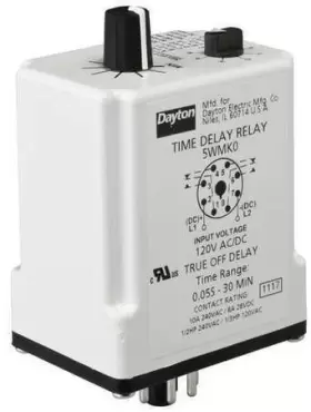 5wmk0 Dayton Sinfuntimedelayrelay 120vac/dc 8pins 190735354476