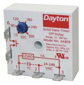 6a859 Dayton Sinfunencaptimingrelay 240vac 5pins 190735359730