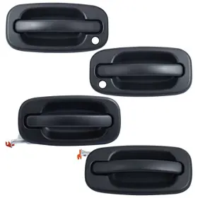 Dedh-sub00-fl Deal Fr Rl Rr-bk-kh New 4pcs Front Rear Left Right Side Textured Black Exterior Door Handle
