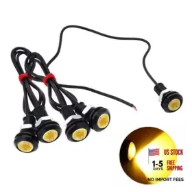 Clt32ny Drisentri 5pcs 18mm Car Eagle Eye Drl Led Daytime Running Lights 12v Backup Yellow Clt32ny Drisentri 5pcs 18mm Car Eagle Eye Drl Led Daytime Running Lights 12v Backup Yellow