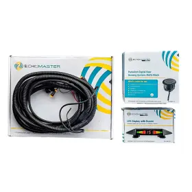 Echomaster 686981083692 Ps-fdis-w Park Alert System With Front Sensors And Led Display Buzzer