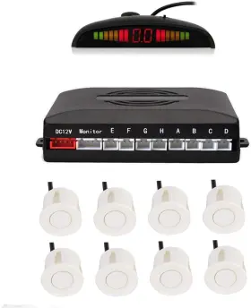 B07ks62gvr  Ekylin Car Reverse Parking Radar System With 8 Sensors Distance Detection Led D