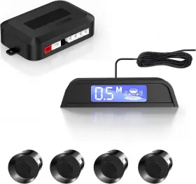 Led068-s-bk Ekylin 4 Parking Sensors Compact Screen Distance Display With Sound Warning Black