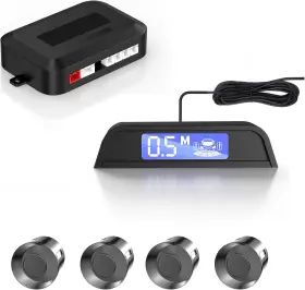 Led068-s-gy Ekylin 4 Parking Sensors Compact Screen Distance Display With Sound Warning Gray C