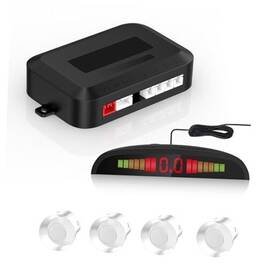 Ekylin Led068-we-d1 Car Auto Vehicle Reverse Backup Sensor System With 4 Parking Sensors White