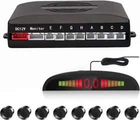Led070-bk Ekylin Car Reverse Parking Radar System 8 Sensors Led Display Black