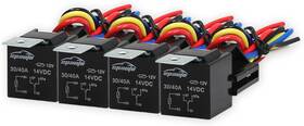 Epauto Ae-01a-4#fl01 30/40 Amp Relay Harness Spdt 12v Bosch Style 4 Pack