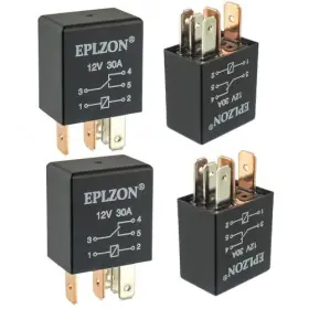 Ep-4p5p-5p30a Eplzon 5 Pin 12v 30a Spdt Relay High Performance Multi-purpose Waterproof 4pcs