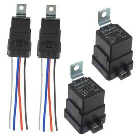 Eplzon Ep-wire-4p40a 12v Dc Spst Waterproof Relay Heavy Duty 14 Awg Tinned Copper 4 Pin 40/30 Amp