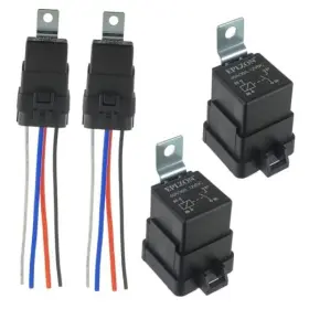 Ep-wire-4p40a Eplzon 12v Dc Spst Waterproof Relay Heavy Duty 14 Awg Tinned Copper 4 Pin 40/30 Amp