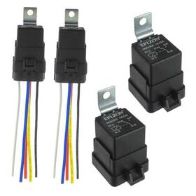 Eplzon Ep-wire-5p40a 12v Dc Spdt Waterproof Relay Heavy Duty 14 Awg Tinned Copper 5 Pin 40/30 Amp