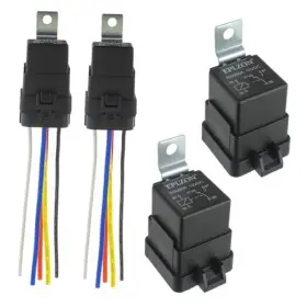 Ep-wire-5p80a Eplzon 12v Dc Spdt Waterproof Relay Heavy Duty 14 Awg Tinned Copper 5 Pin 80/60 Amp