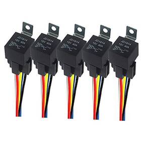 Fularr 742089047735 5 Pieces Pin Car Relay 12v 40a Spdt Automotive With Harness Socket