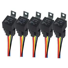 F259 Fularr 742089047735 5 Pieces Pin Car Relay 12v 40a Spdt Automotive With Harness Socket