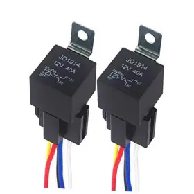 F097 Fularr 2 Pieces 5 Pin Car Relay 12v 40a Spdt Automotive With Harness Socket