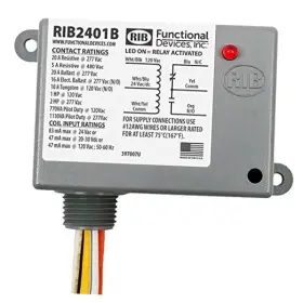 2401b Functional Devices Inc 643129353819 Power Relay 20 Amp Spdt 24 Vac/dc/120 Vac Coil